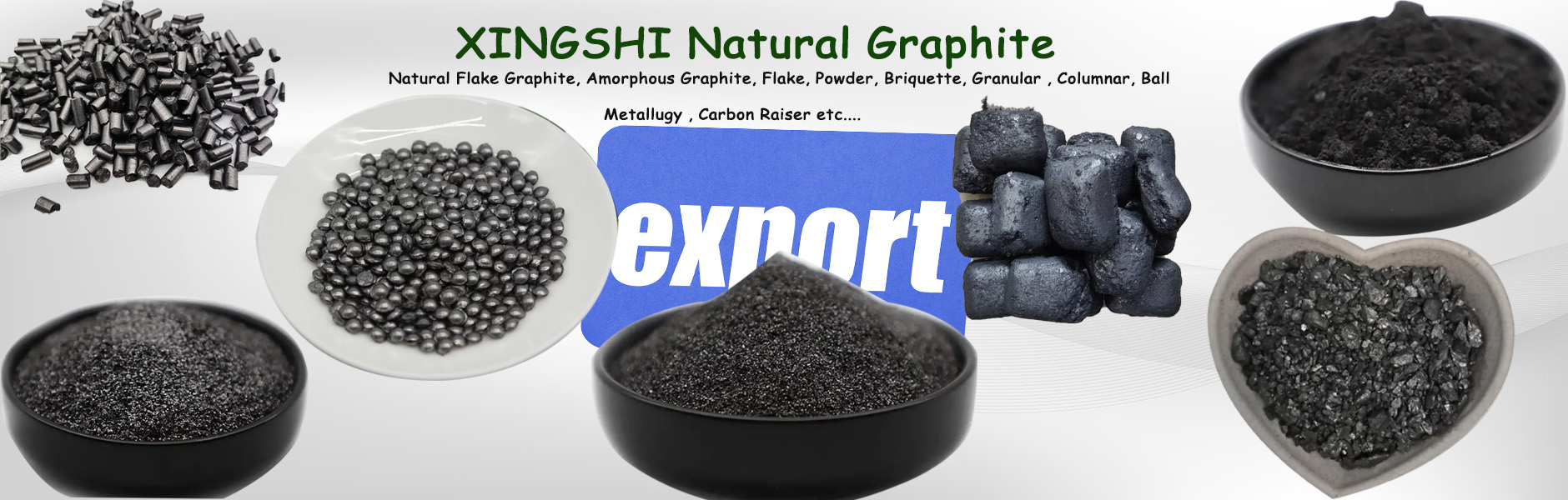 natural flake graphite, Amorphous graphite banner