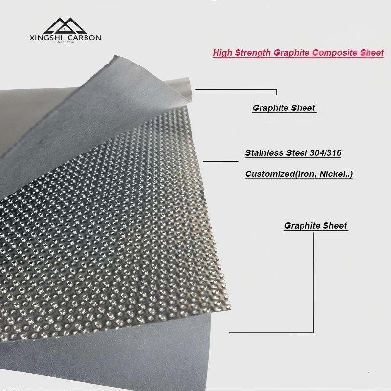 Reinforced Graphite Sheet Laminated with SS 316 Tanged Insert